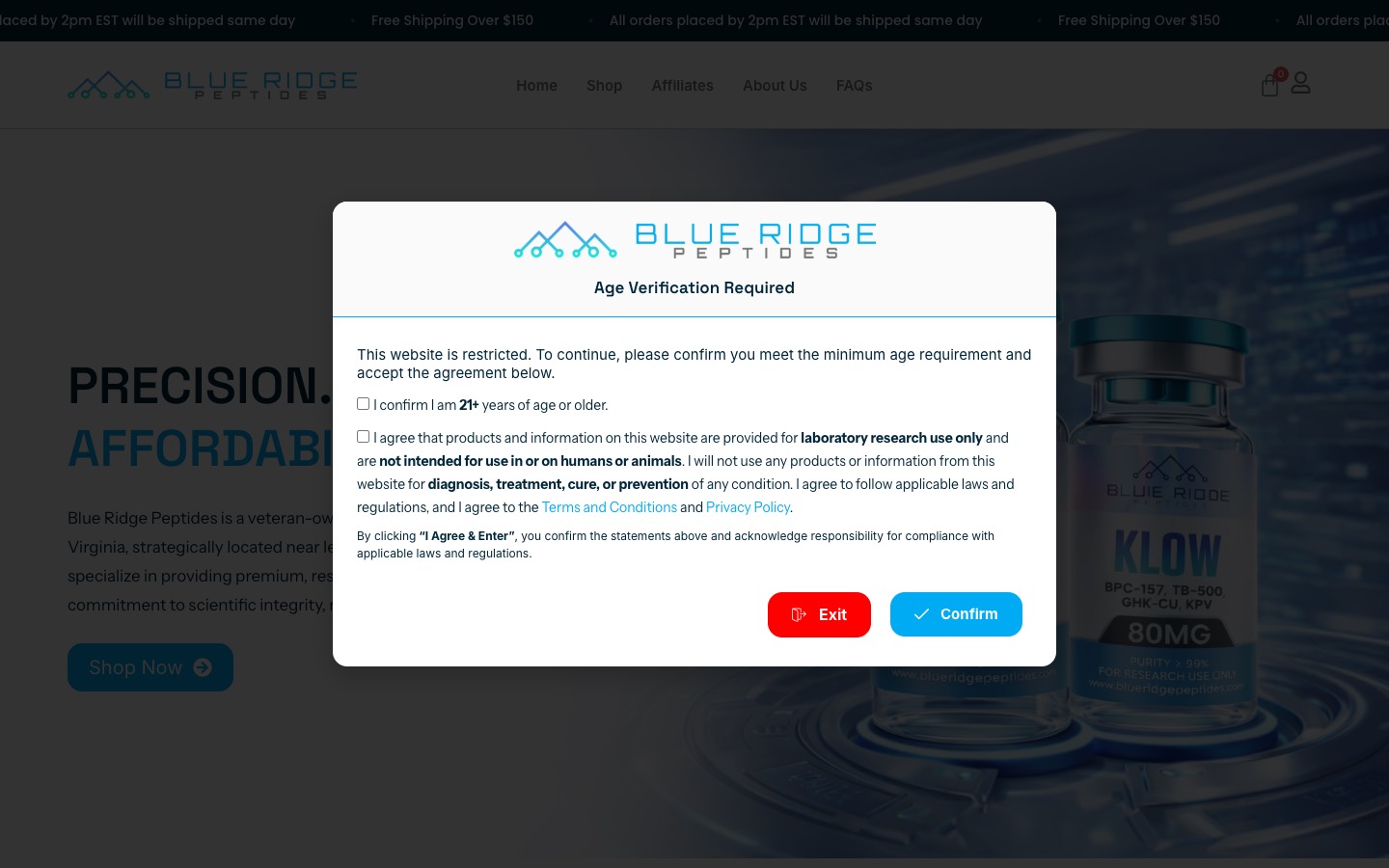 The current homepage